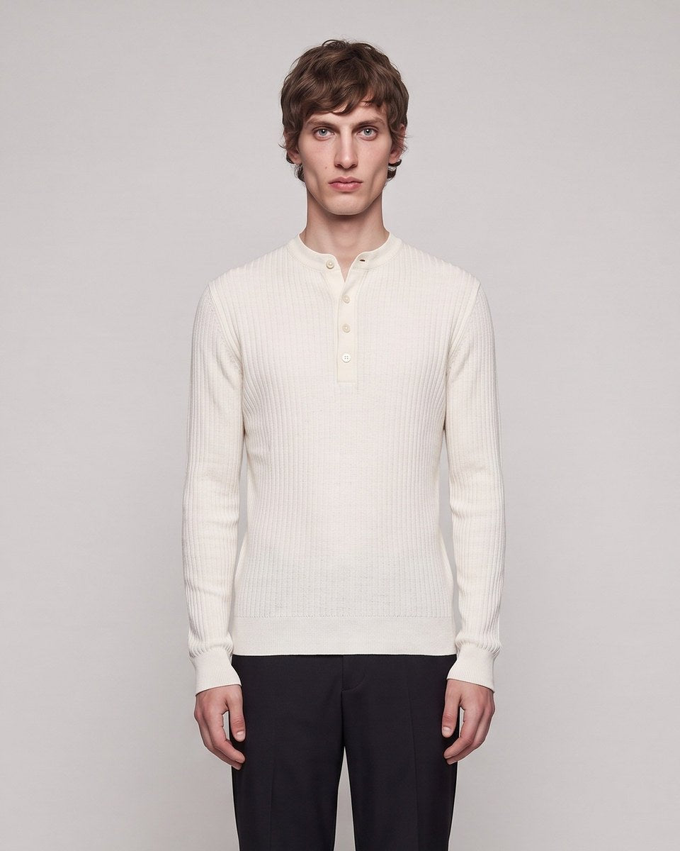 HENLEY LONGUE-SLEEVE NATURALE - Benevierre