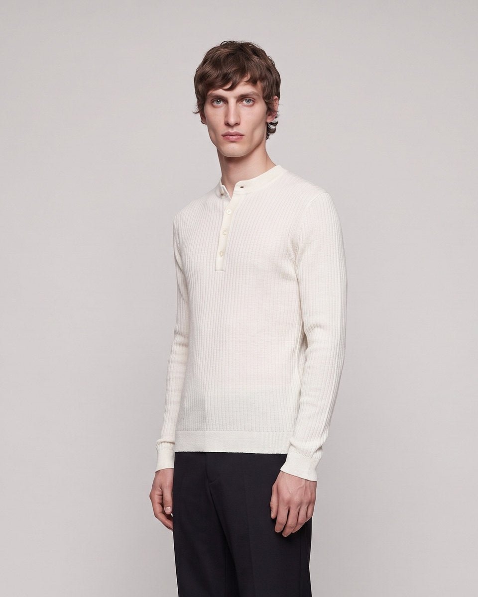 HENLEY LONGUE-SLEEVE NATURALE - Benevierre