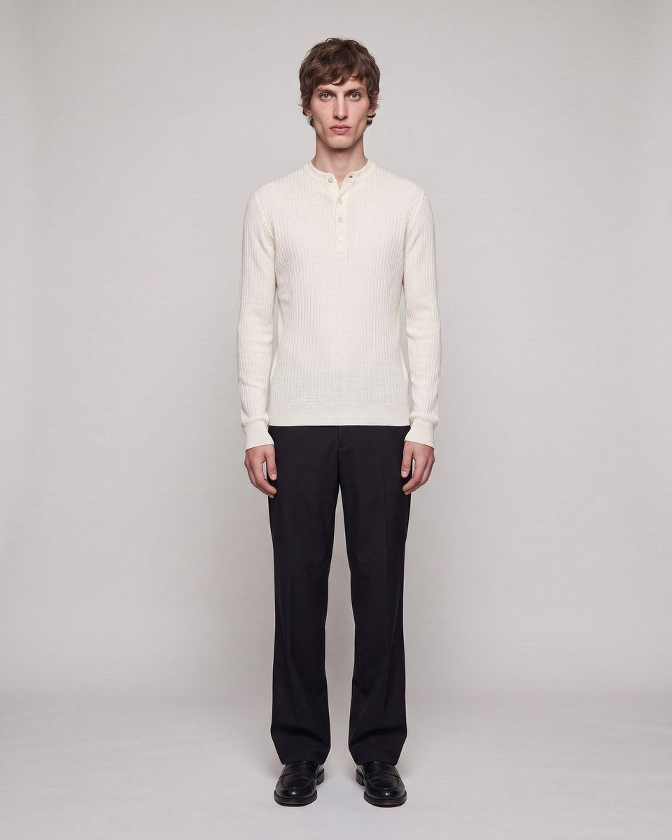 HENLEY LONGUE-SLEEVE NATURALE - Benevierre