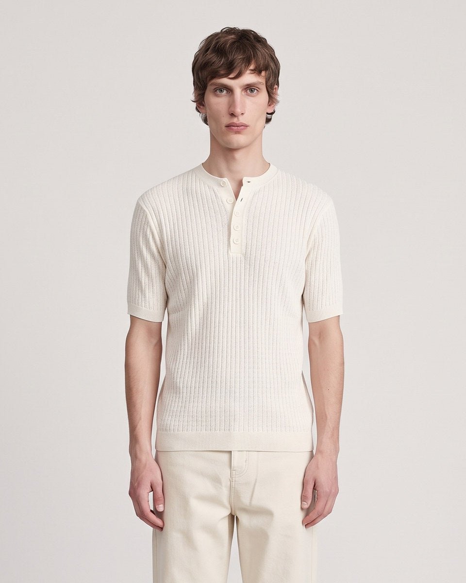 HENLEY T-SHIRT NATURALE - Benevierre