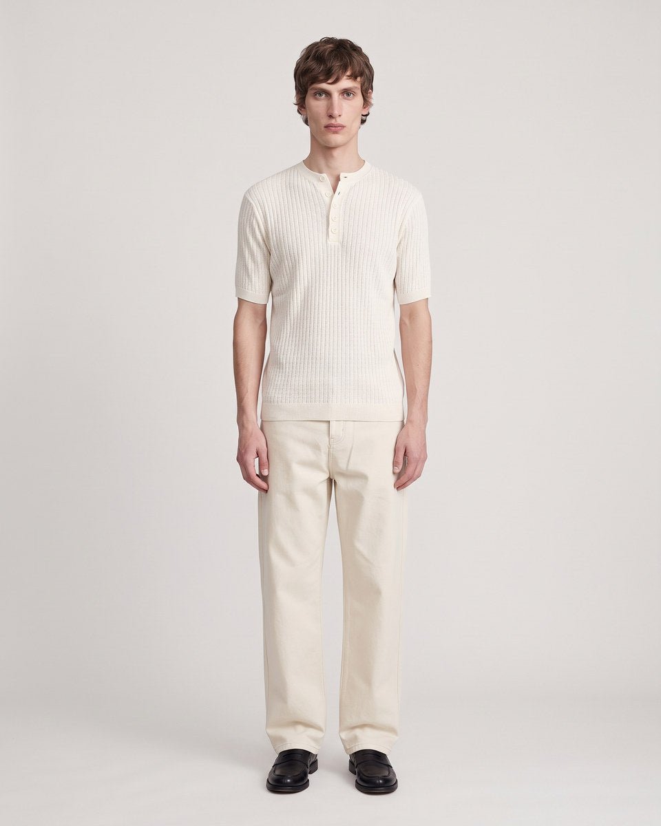 HENLEY T-SHIRT NATURALE - Benevierre