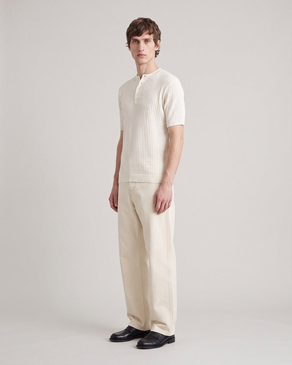 HENLEY T-SHIRT NATURALE - Benevierre