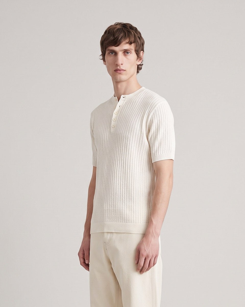 HENLEY T-SHIRT NATURALE - Benevierre