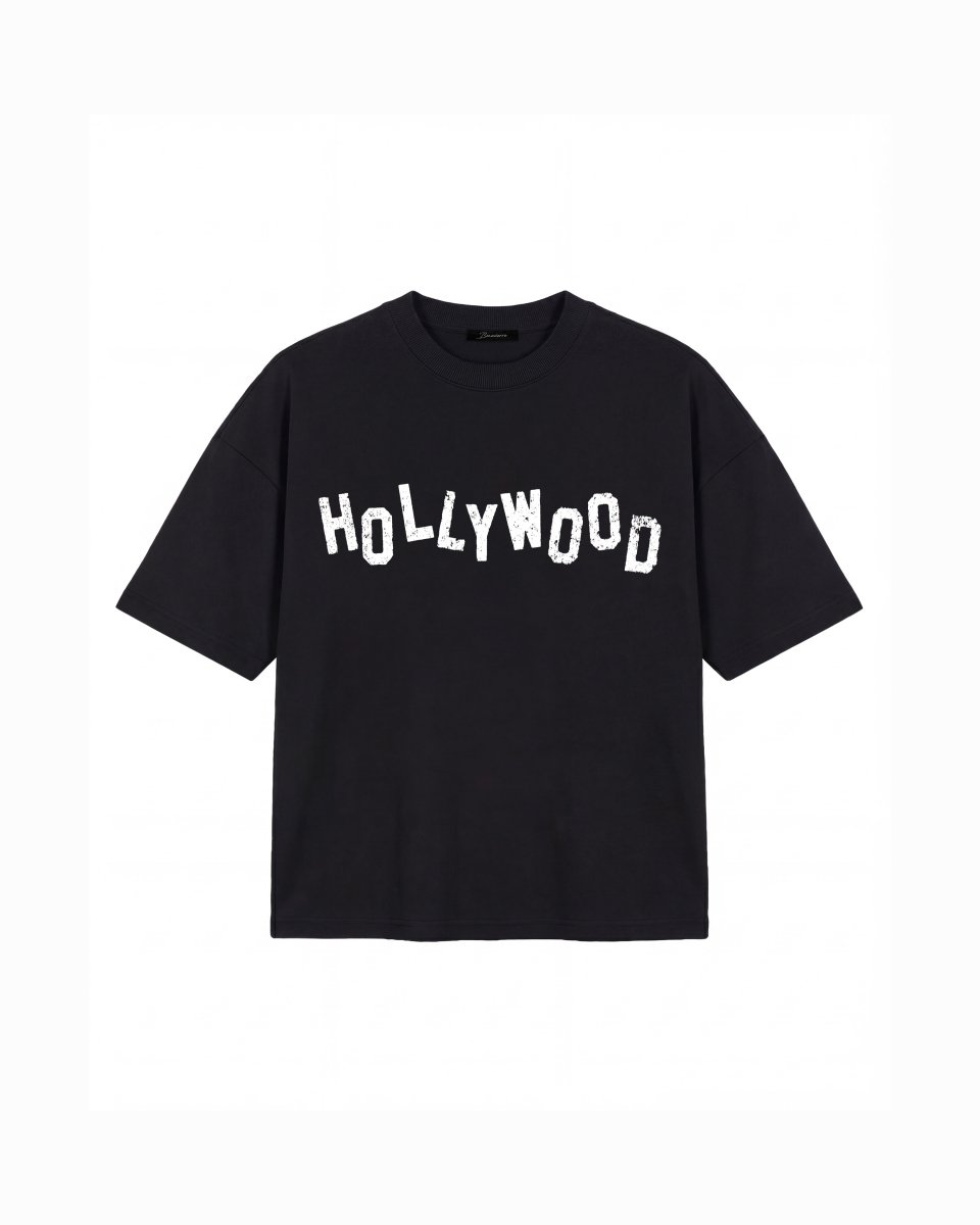 'HOLLYWOOD' BLACK TEE - Benevierre