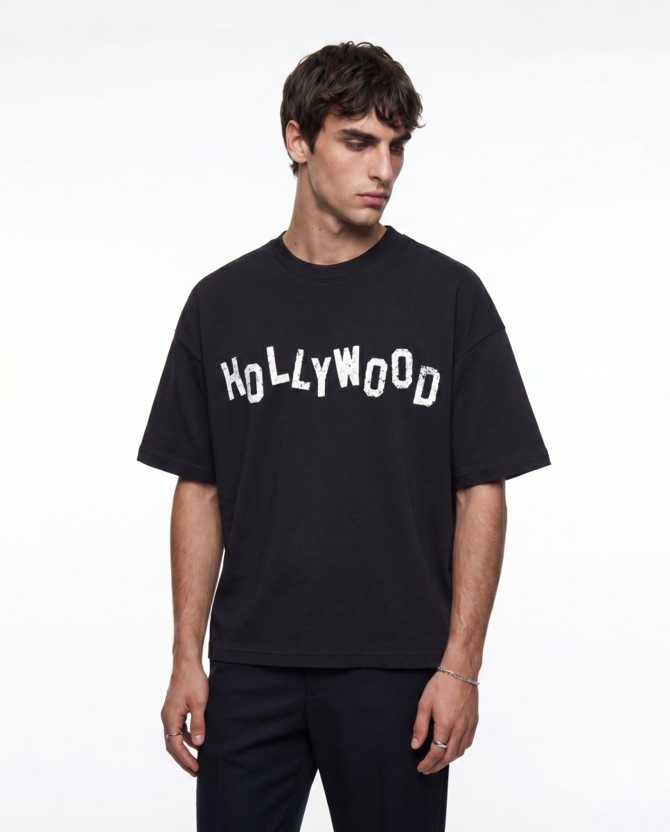 'HOLLYWOOD' BLACK TEE - Benevierre