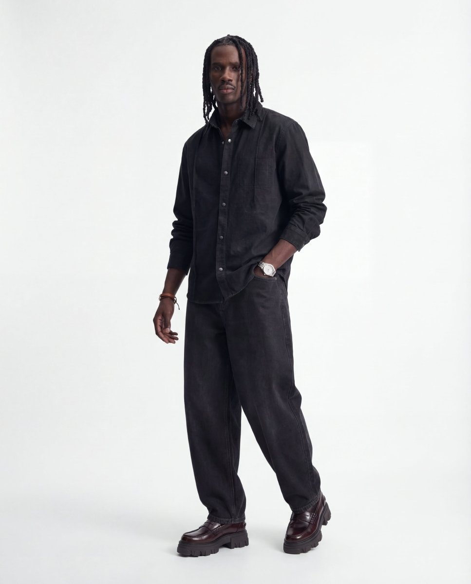 JEANS SHIRT HAVEN BLACK - Benevierre
