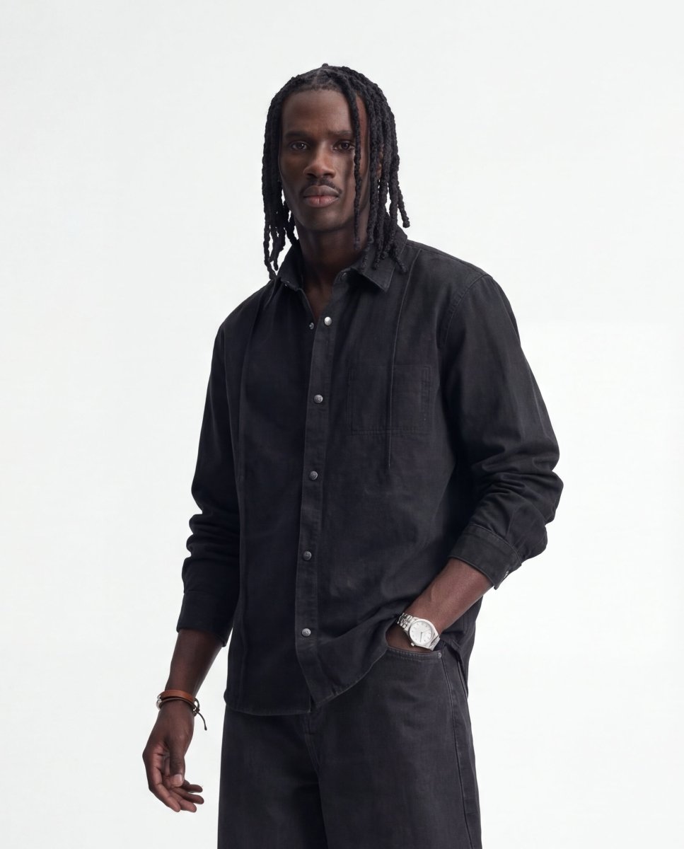 JEANS SHIRT HAVEN BLACK - Benevierre