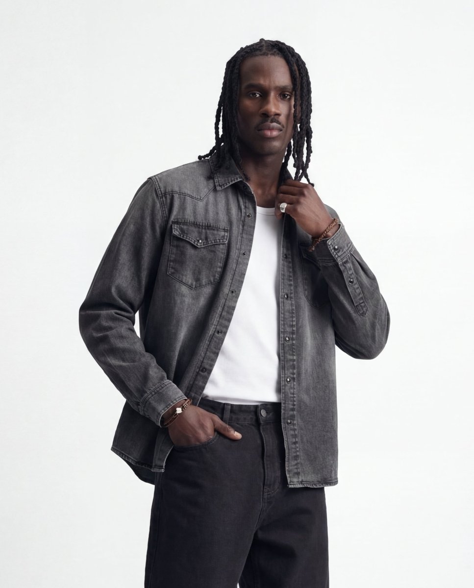 JEANS SHIRT HAVEN GREY - Benevierre