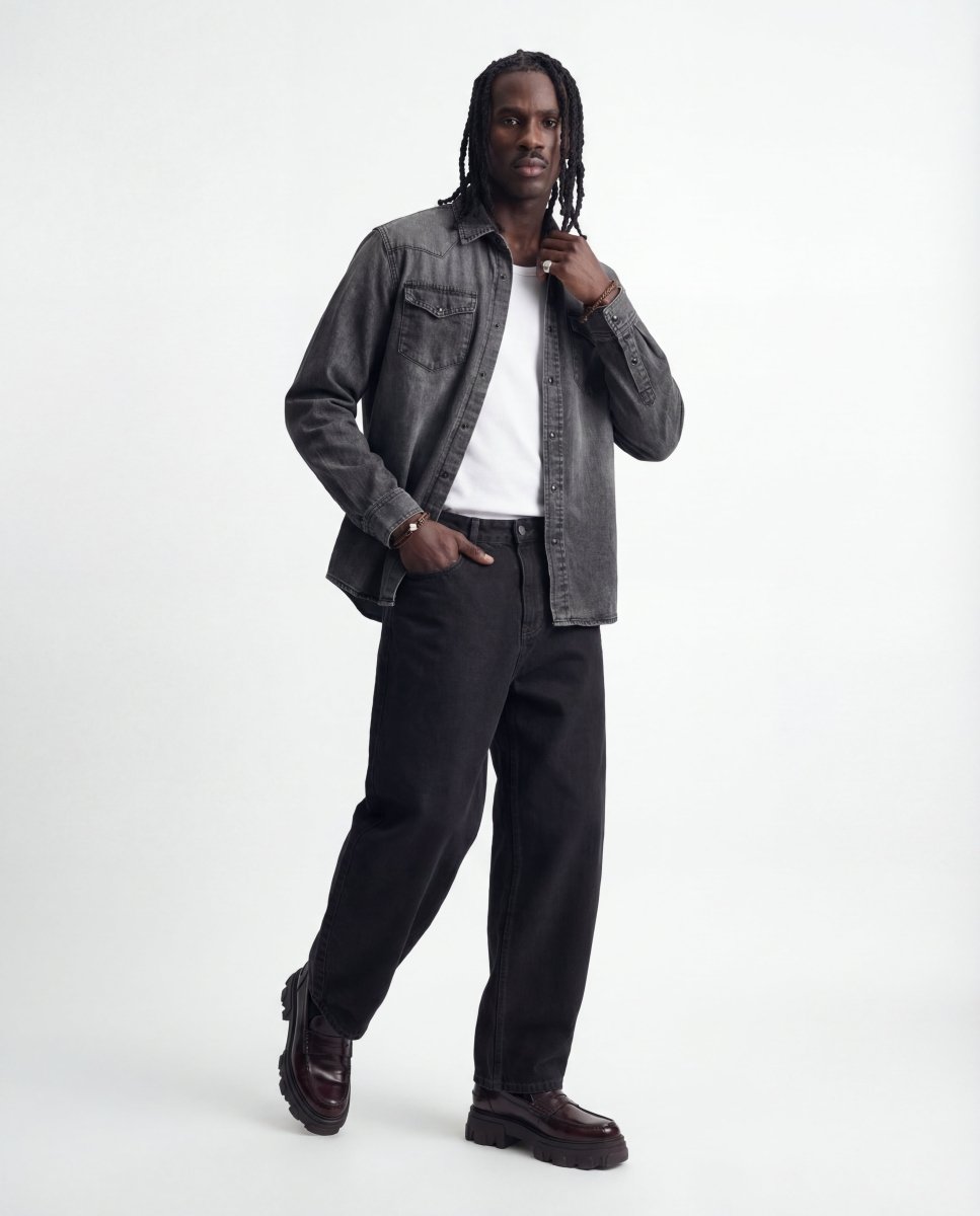 JEANS SHIRT HAVEN GREY - Benevierre