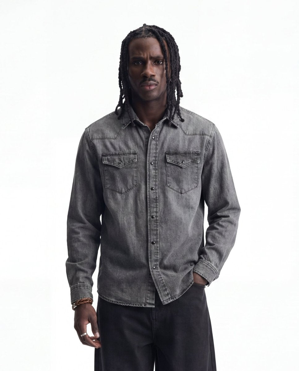 JEANS SHIRT HAVEN GREY - Benevierre
