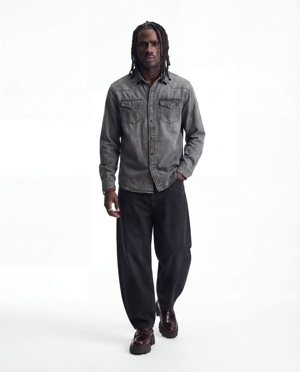 JEANS SHIRT HAVEN GREY - Benevierre