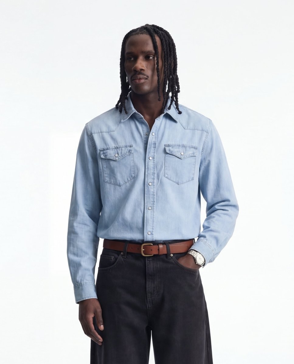 JEANS SHIRT HAVEN LIGHT BLUE - Benevierre