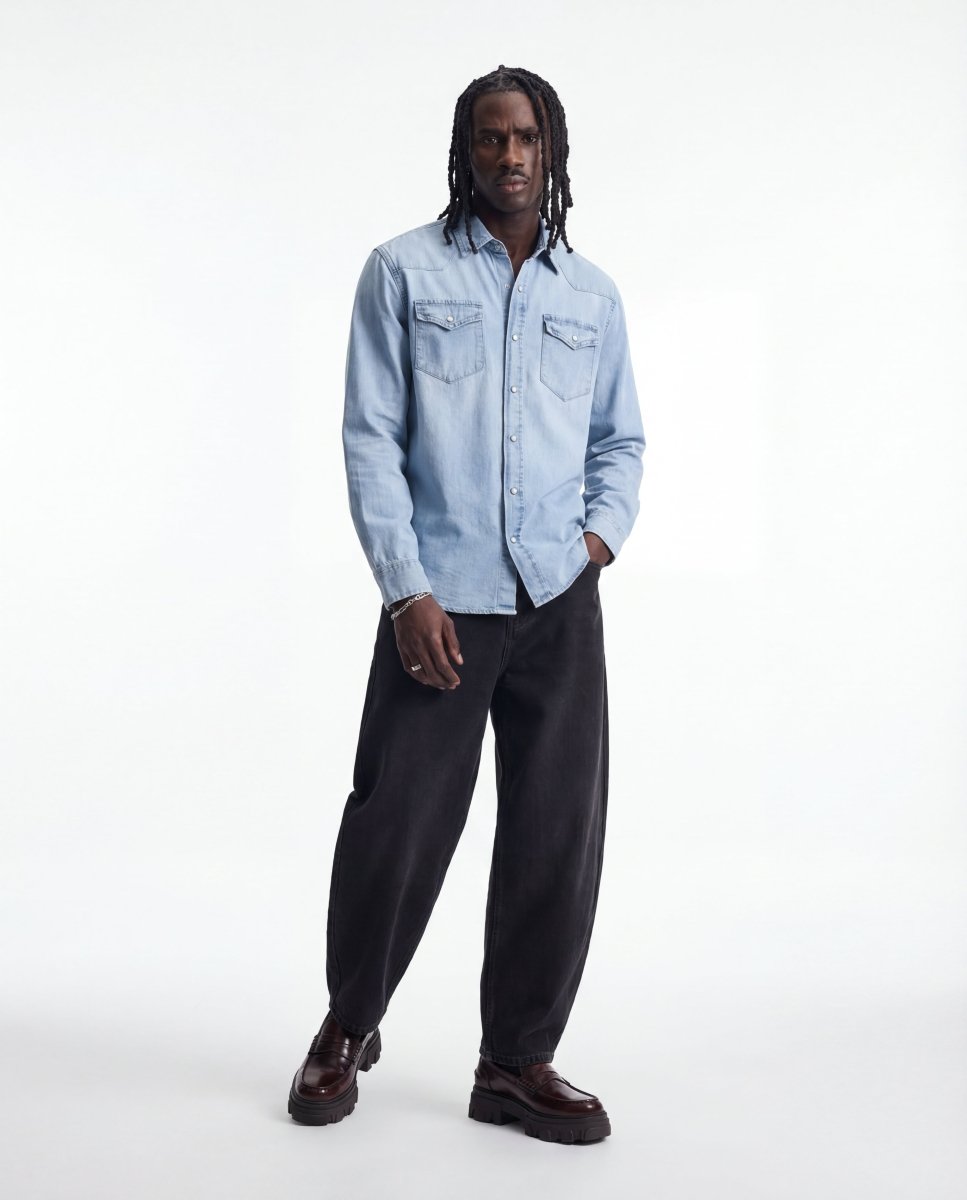 JEANS SHIRT HAVEN LIGHT BLUE - Benevierre