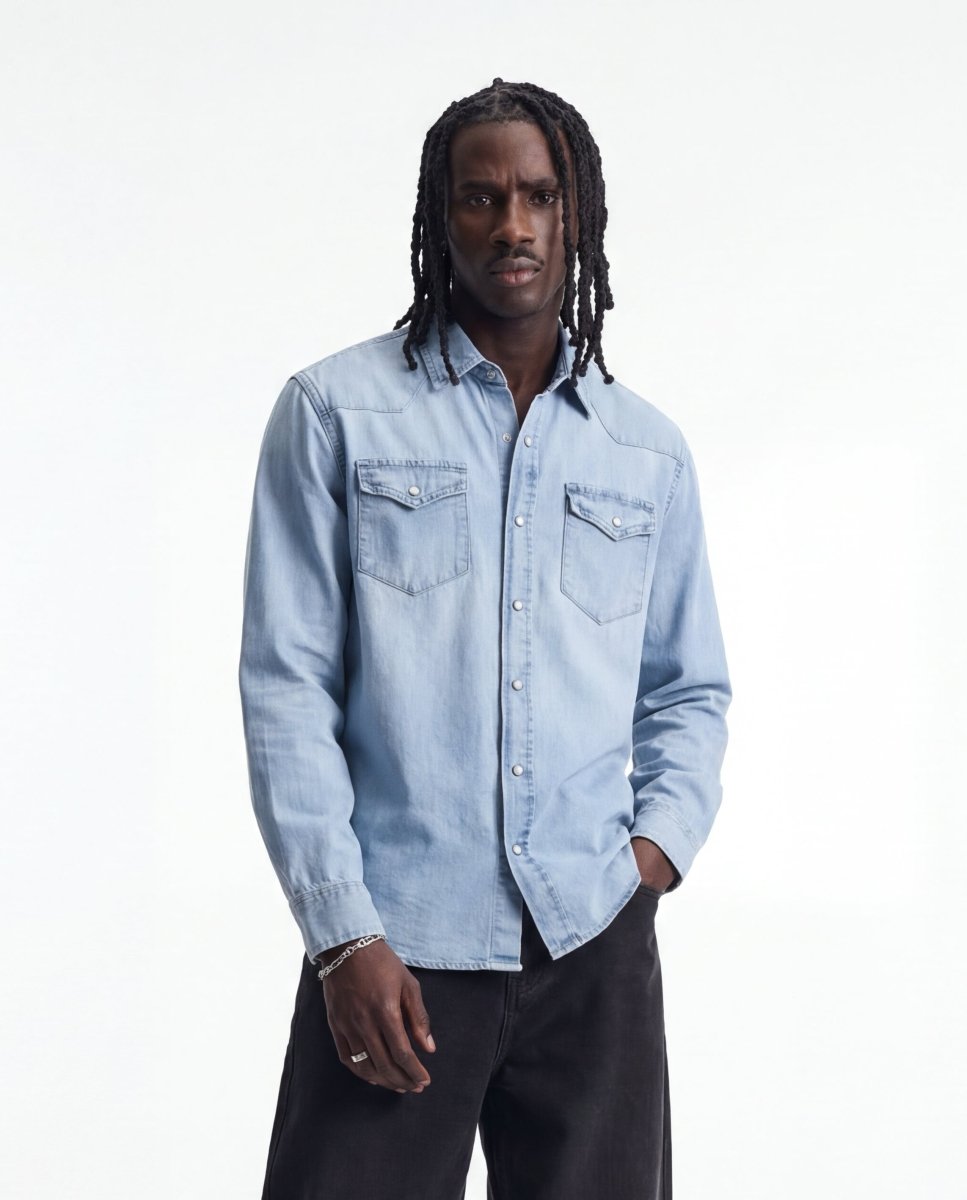 JEANS SHIRT HAVEN LIGHT BLUE - Benevierre