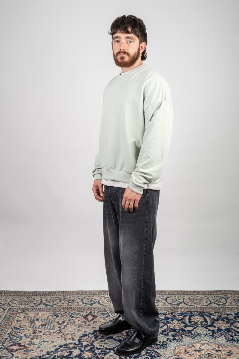 LIGHT GREEN CREWNECK - Benevierre