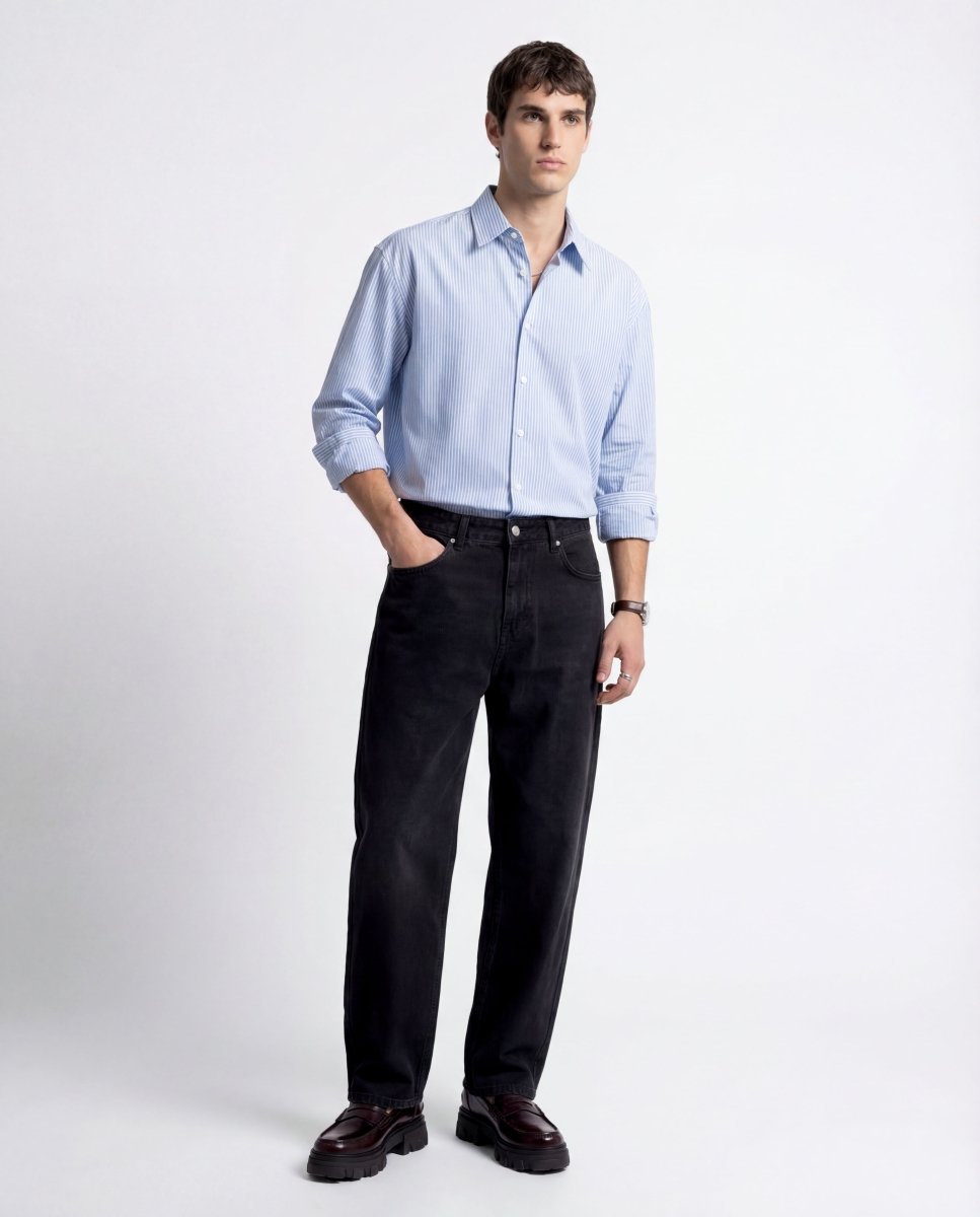 LINE SHIRT LIGHT BLUE - Benevierre