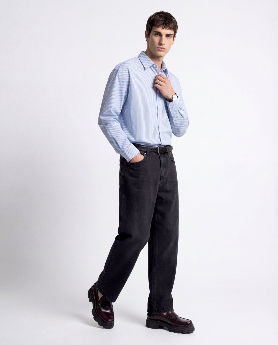 LINE SHIRT LIGHT BLUE - Benevierre