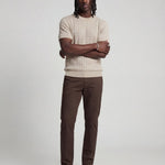 LINEAR KNITTED TEE BEIGE - Benevierre