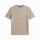 LINEAR KNITTED TEE BEIGE - Benevierre