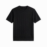 LINEAR KNITTED TEE BLACK - Benevierre