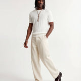 LINEAR KNITTED TEE WHITE - Benevierre