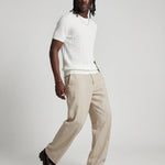 LINEAR KNITTED TEE WHITE - Benevierre