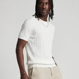 LINEAR KNITTED TEE WHITE - Benevierre