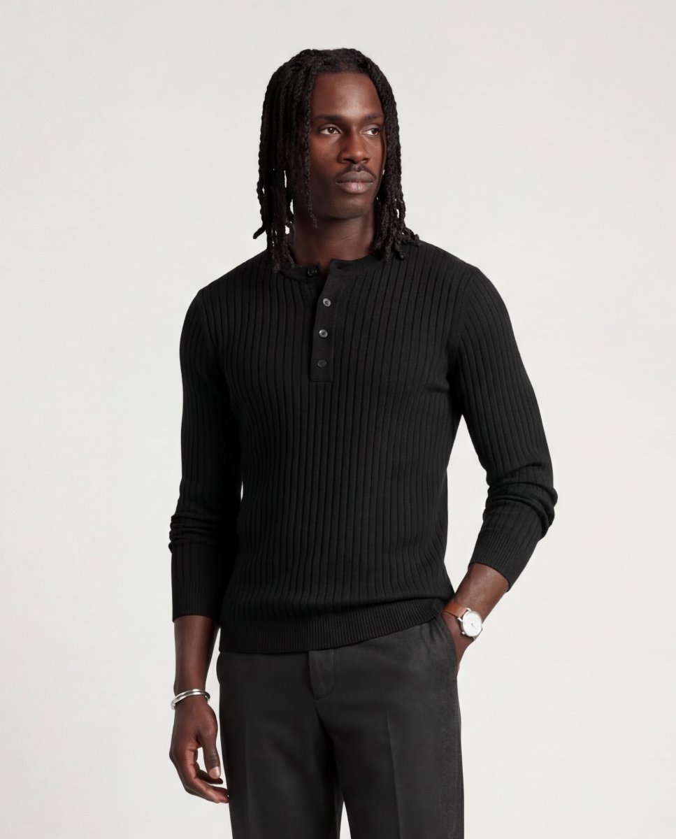 LONG CRAFTED TEE BLACK - Benevierre