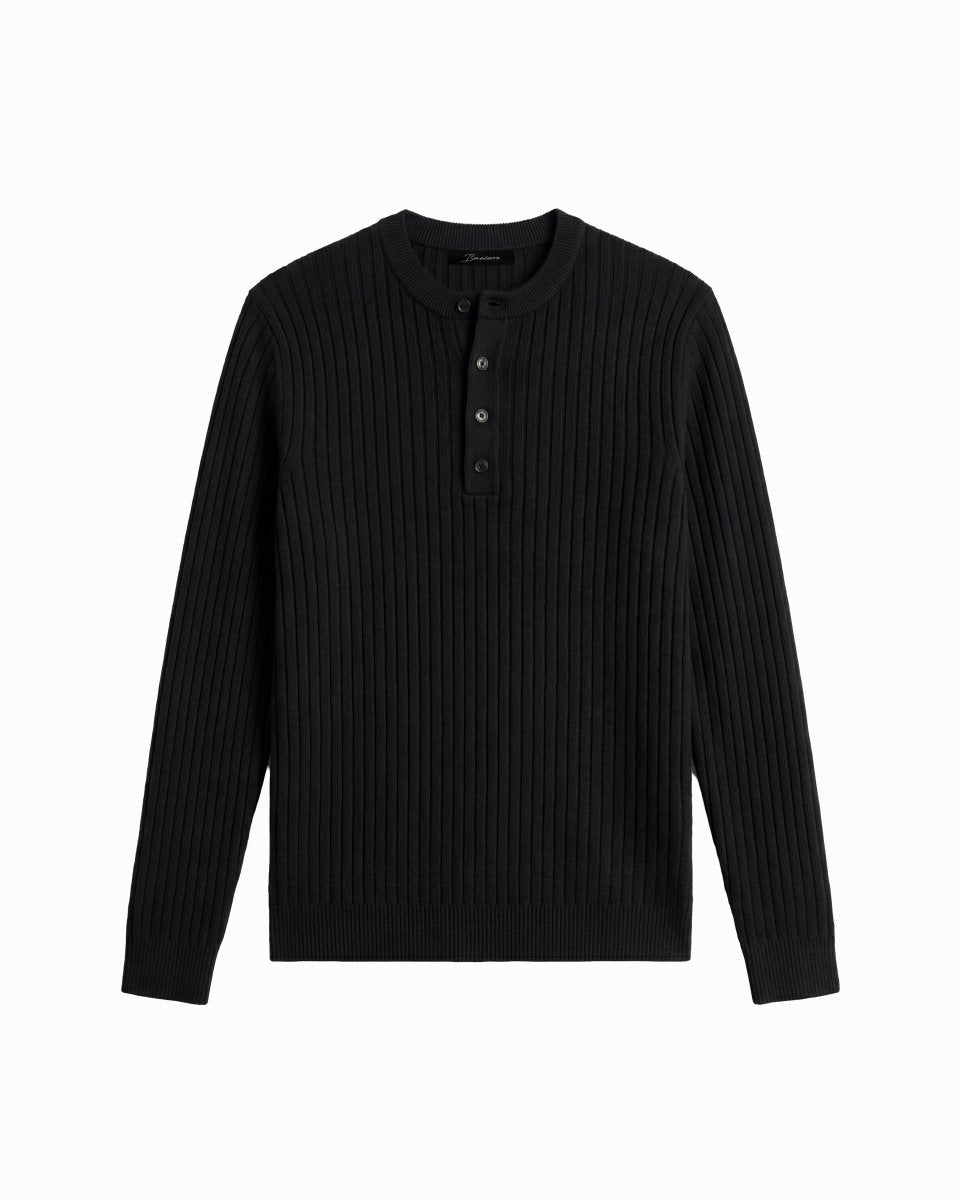 LONG CRAFTED TEE BLACK - Benevierre