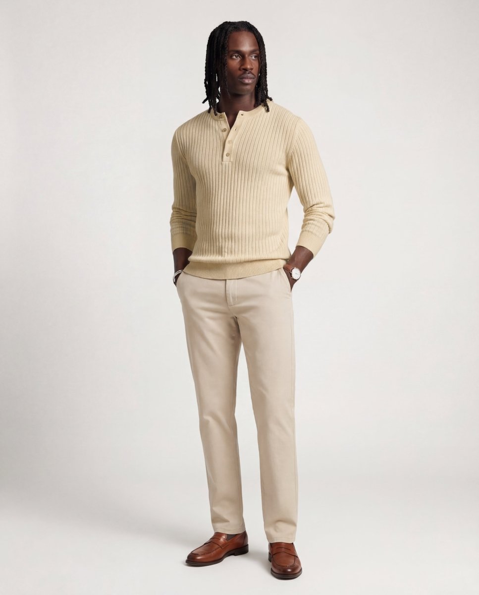 LONG CRAFTED TEE SAND - Benevierre