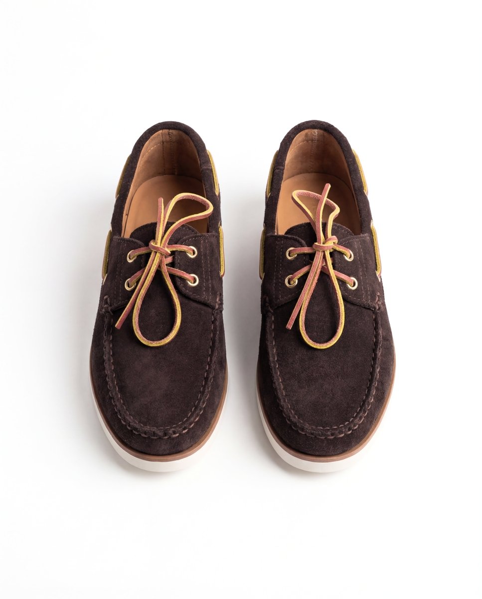 LOW DERBY SUEDE BROWN - Benevierre