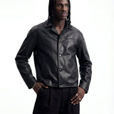 NIGHTFALL LEATHER JACKET BLACK - Benevierre