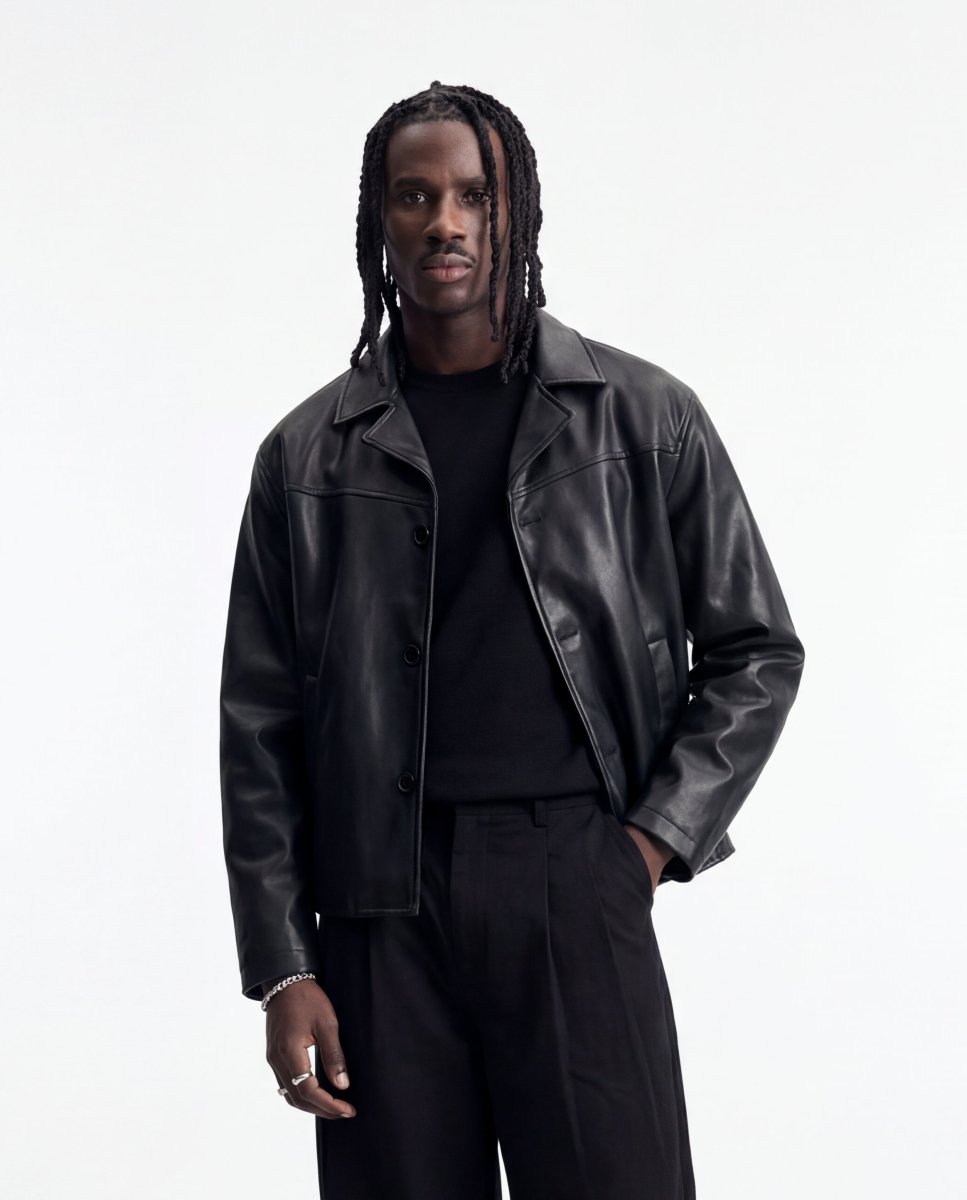 NIGHTFALL LEATHER JACKET BLACK - Benevierre