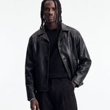 NIGHTFALL LEATHER JACKET BLACK - Benevierre
