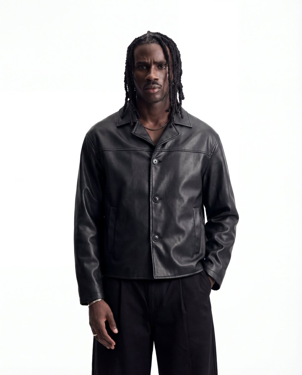 NIGHTFALL LEATHER JACKET BLACK - Benevierre