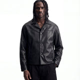 NIGHTFALL LEATHER JACKET BLACK - Benevierre