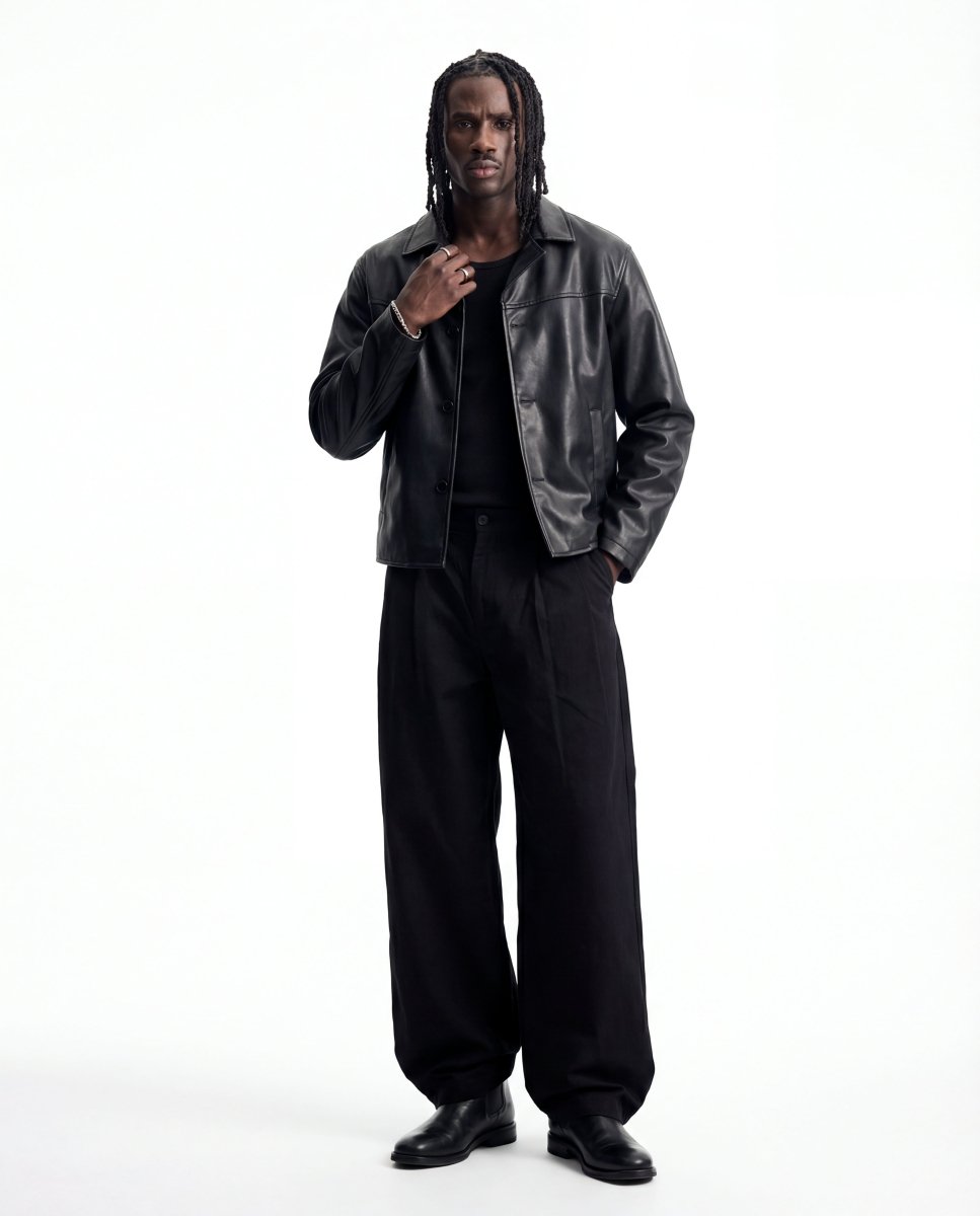 NIGHTFALL LEATHER JACKET BLACK - Benevierre