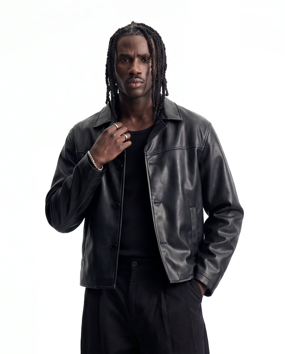 NIGHTFALL LEATHER JACKET BLACK - Benevierre