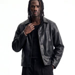 NIGHTFALL LEATHER JACKET BLACK - Benevierre