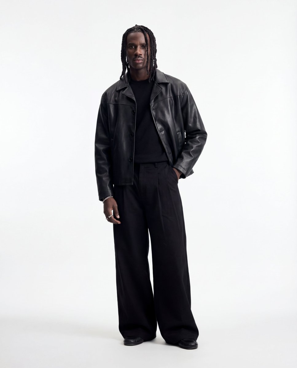 NIGHTFALL LEATHER JACKET BLACK - Benevierre
