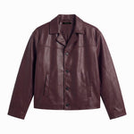 NIGHTFALL LEATHER JACKET RED - Benevierre