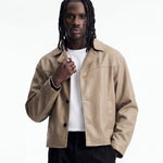 NIGHTFALL LEATHER JACKET SAND - Benevierre