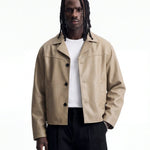 NIGHTFALL LEATHER JACKET SAND - Benevierre