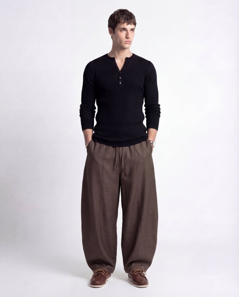OVER LACE - PANT BROWN - Benevierre