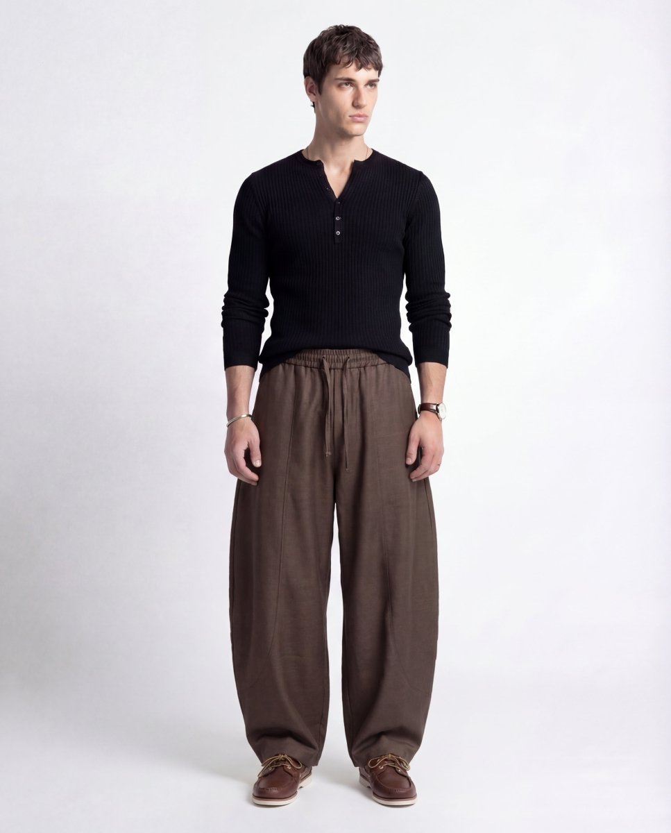 OVER LACE - PANT BROWN - Benevierre