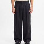 OVER PANT IN LINO BLACK - Benevierre