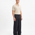 OVER PANT IN LINO BLACK - Benevierre