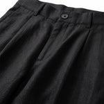 OVER PANT IN LINO BLACK - Benevierre