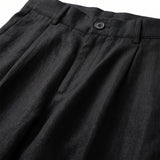 OVER PANT IN LINO BLACK - Benevierre