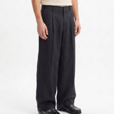 OVER PANT IN LINO BLACK - Benevierre
